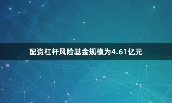 配资杠杆风险基金规模为4.61亿元