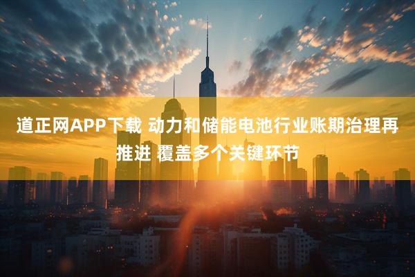 道正网APP下载 动力和储能电池行业账期治理再推进 覆盖多个关键环节